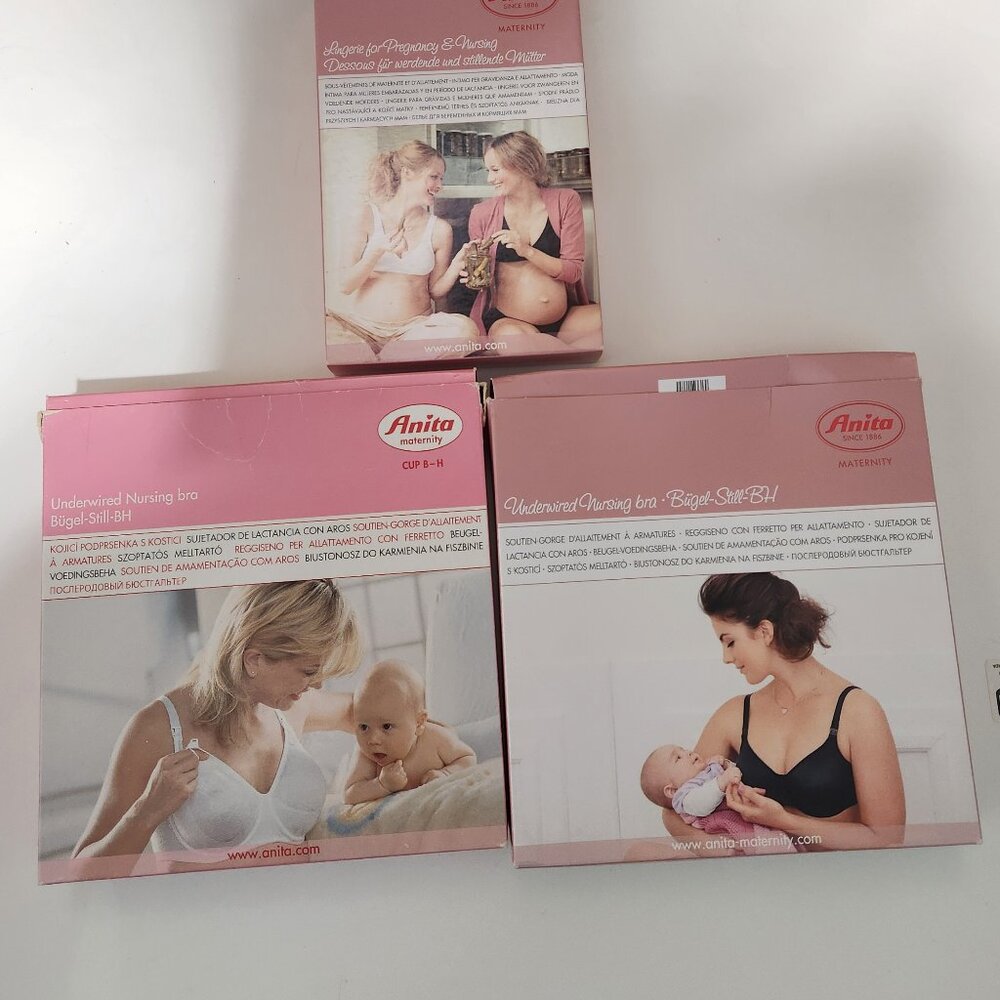 NWT *HOST PICK* Bundle of 3 Anita Nursing Bras 40D β 5035 & 5068 β Underwire - Picture 1 of 2